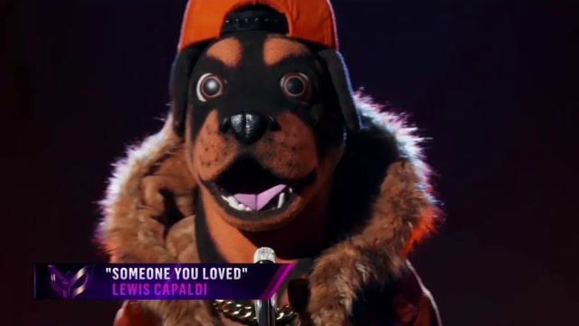 Masked singer Rottweiler preform someone you loved